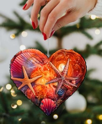 Heart Christmas Wooden Ornament