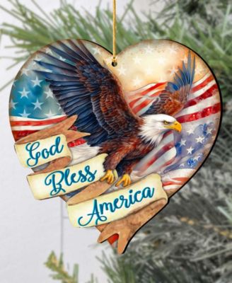 God Bless America Christmas Ornament