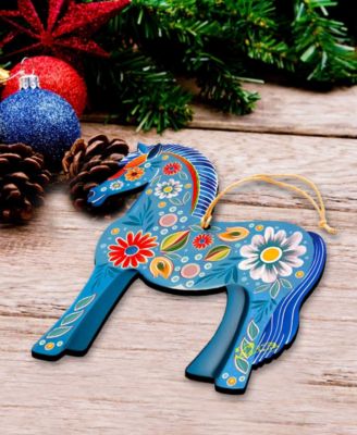 Danish Horse Christmas Wooden Ornament