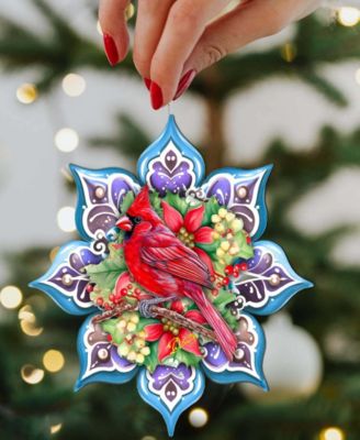 Cardinal Snowflake Christmas Ornament