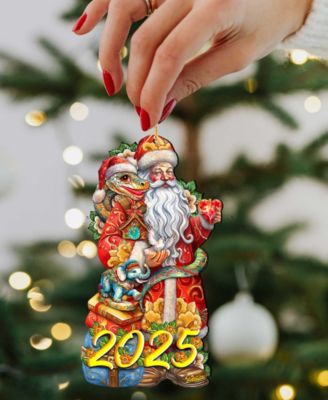 2025 Dated Santa with Snake Ornament