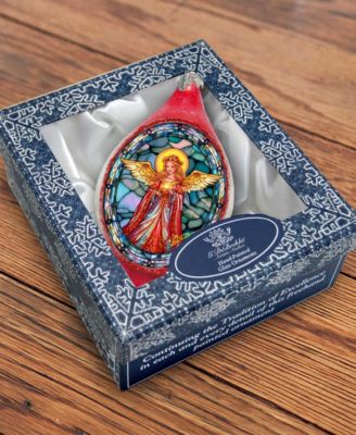 Angel of Hope Drop Glass Christmas Ornament