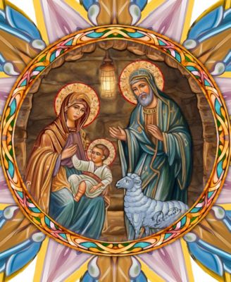 Orthodox Nativity Wooden Tree Topper