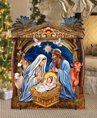 Nativity Scene Outdoor Garden Wooden D&eacute;cor