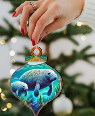 Sea Life Wooden Ornaments, Set of 12
