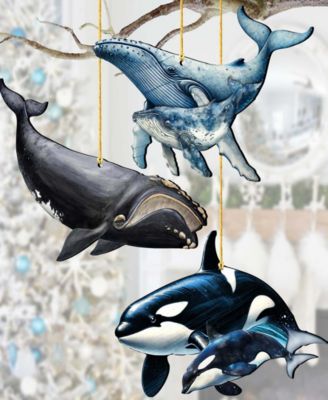 Ocean Life Christmas Ornaments, Set of 3