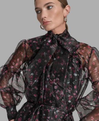 Women's Floral Puff Sleeve Dress
