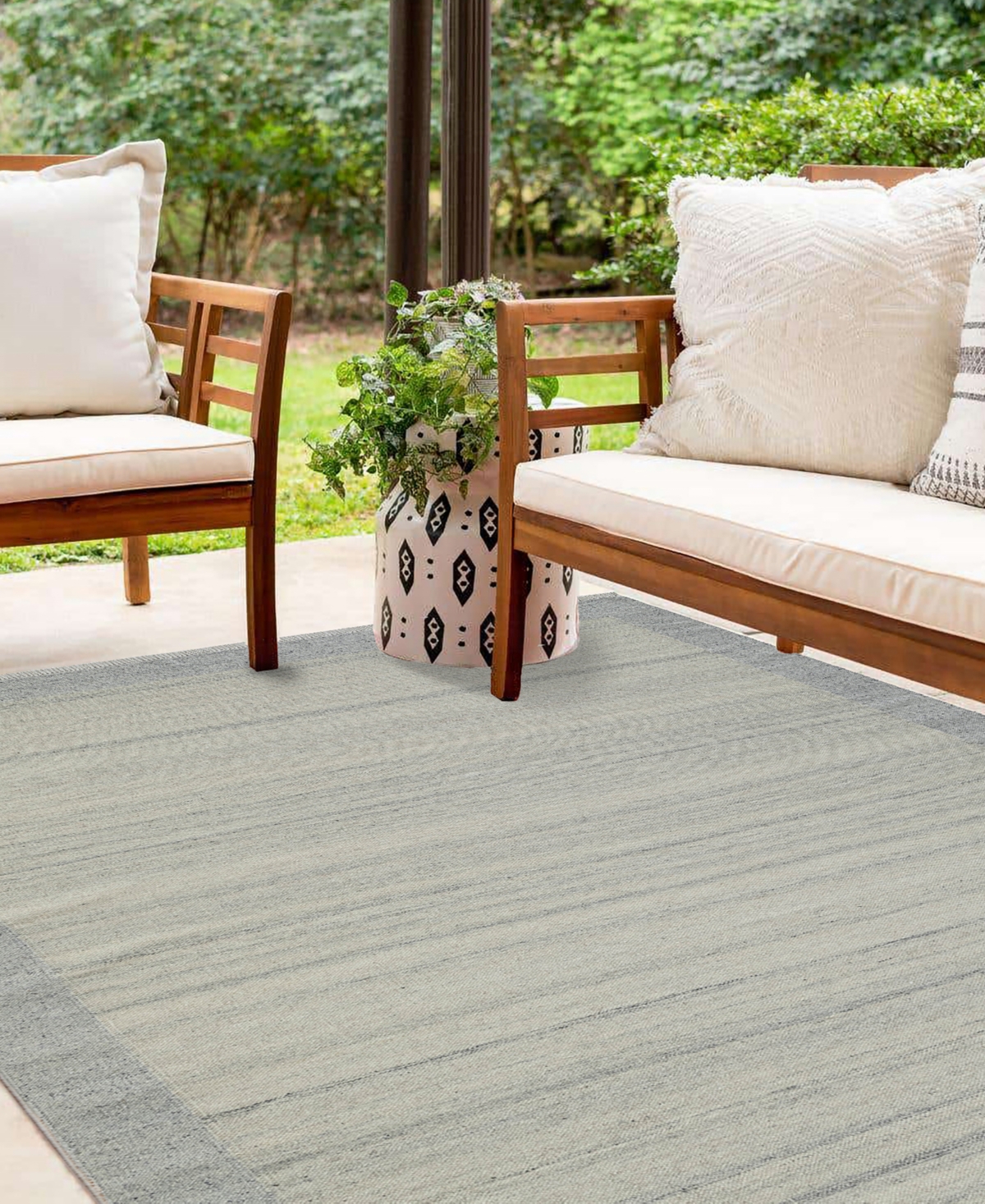 Obeetee Nu Maison Soft Border 6'x9' Area Rug