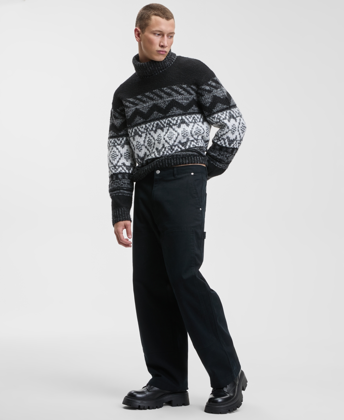 Mode of One Men's Baggy Tapered Work Pants, Macy's Exclusive