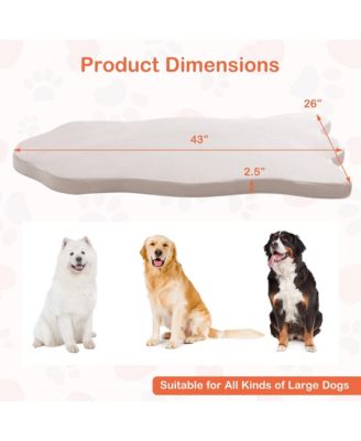 Dog Sleeping Mat Waterproof Dog Crate Pad Bed Mat with Memory Foam Support