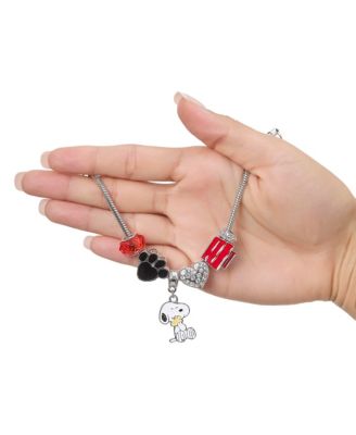 Snoopy Charm Bracelet - 6 Unique Charms