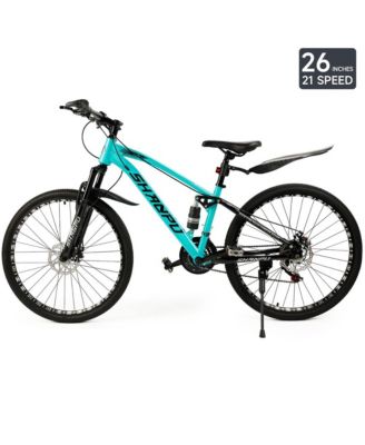 26-Inch 21-Speed Mountain Bike with Full Suspension and Disc Brakes for Off-Road Adventure