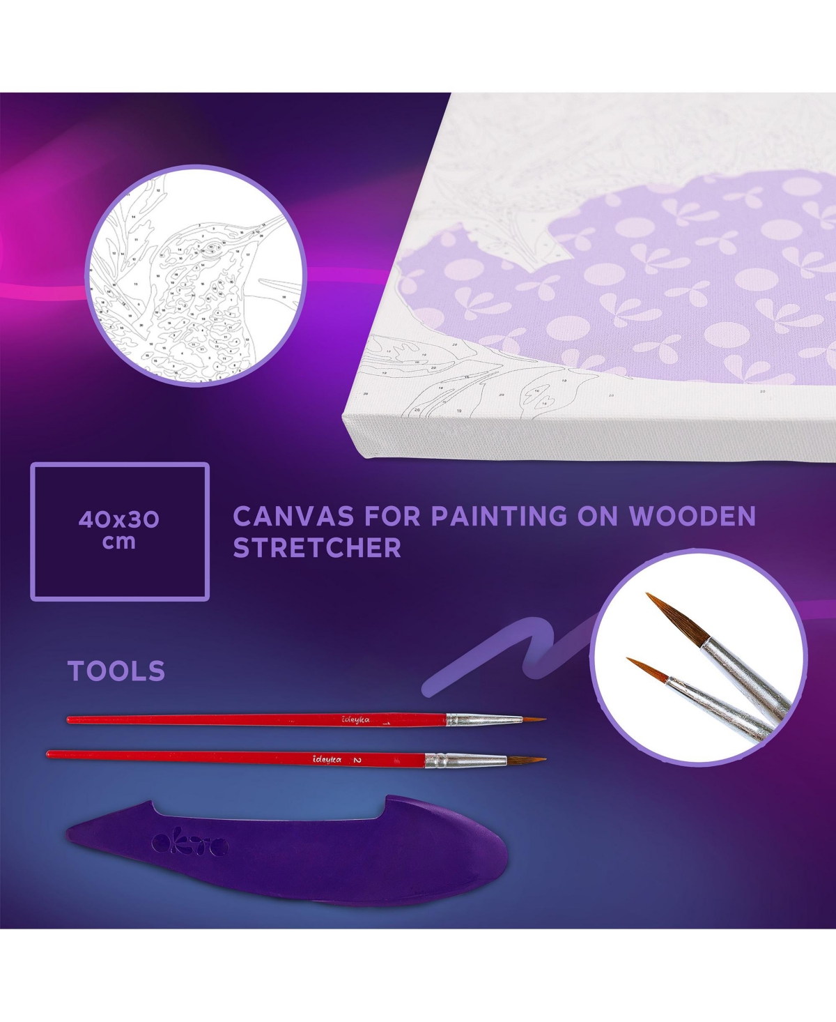 Wise Elk Okto Air-Dry Clay 3D Painting Kit – Kit Hummingbirds (11.8 x 15.7 in)