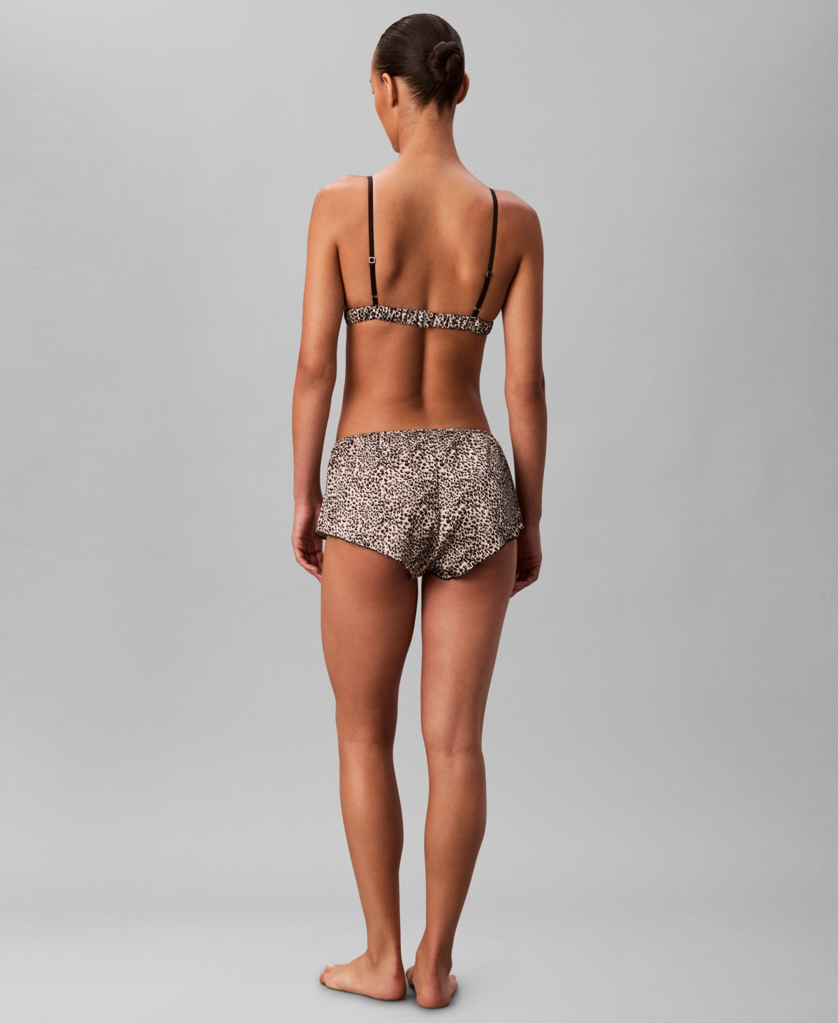 Calvin Klein Women's Full Coverage Mid-rise Tap Shorts In Multi