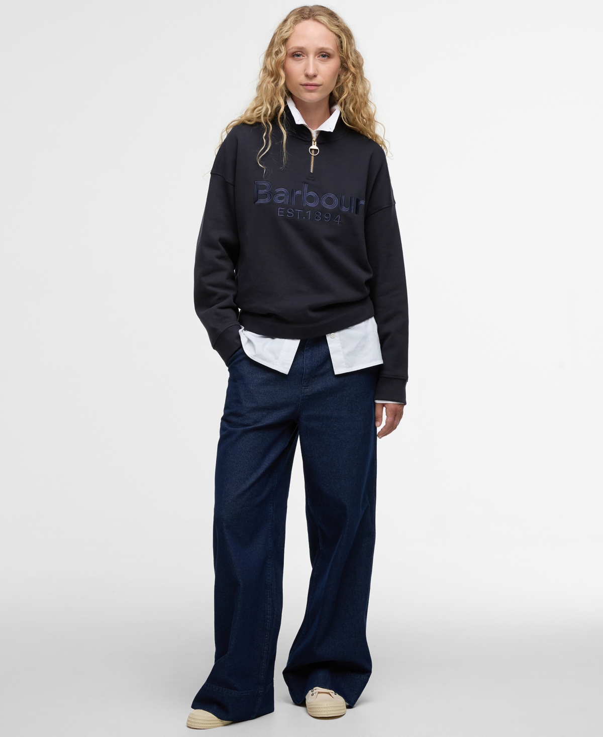 Barbour Women's Sara Long Sleeve Sweatshirt In Blue