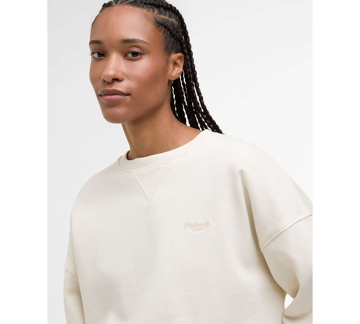 Barbour Women's Crewneck Long Sleeve Sweatshirt In Brown