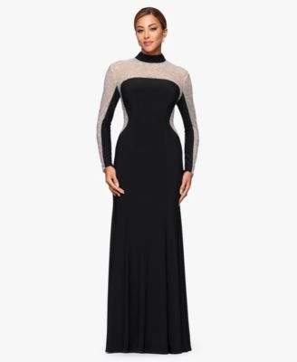 Women's High Neck Beaded Gown