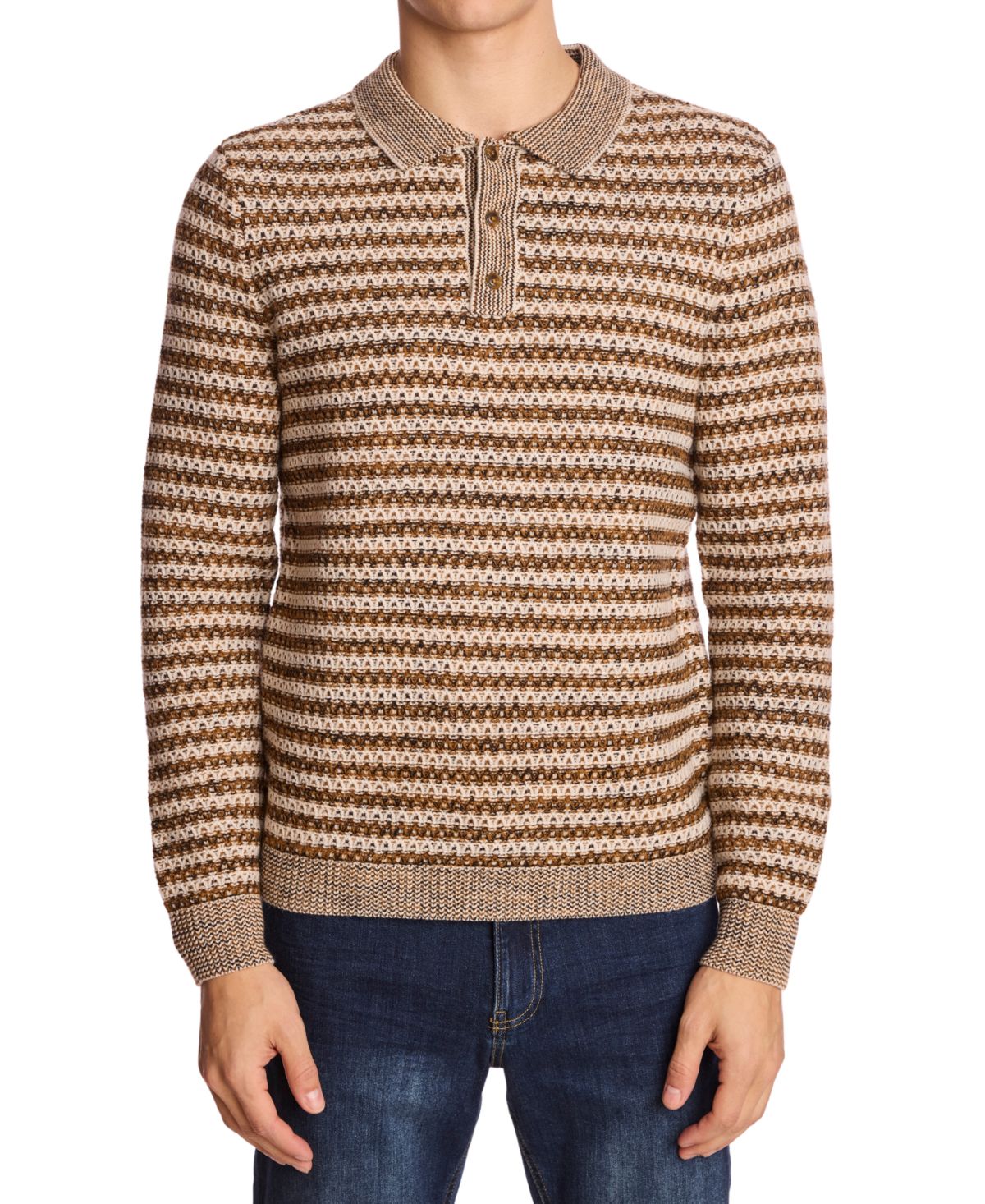 Мужская рубашка поло в полоску