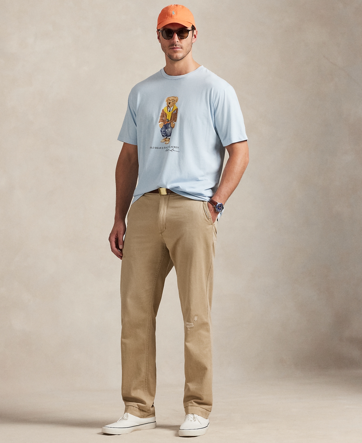 Polo Ralph Lauren Men's Big & Tall Bear Printed Short Sleeves T-Shirt