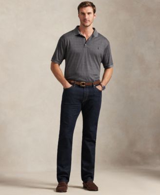 Men's Big & Tall Plaid Short Sleeves Polo Shirt