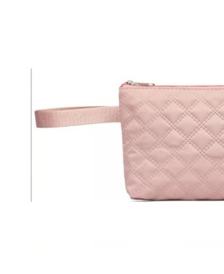 Three-dimensional Diamond Patterned Small Square Tote, Hand bag with Dry Wet Separation & Double-sided Pockets