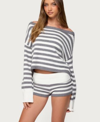 Women's Saphi Striped Oversized Knit Sweater