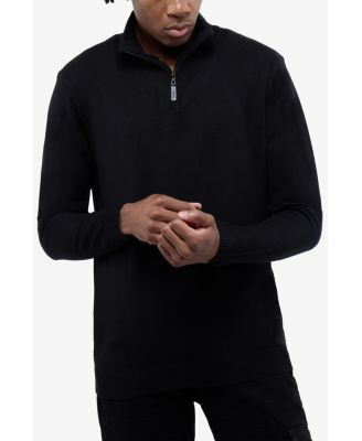 Men's Quarter Zip Mock Neck Sweater