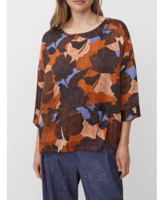 MaBramila 3/4 Sleeve Round Neck Blouse