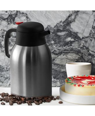 2 Liter Stainless Steel Thermal Beverage Carafe for Coffee and Tea
