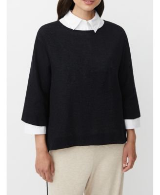 Women's MaDarmi 3/4 Sleeve Round Neck Top