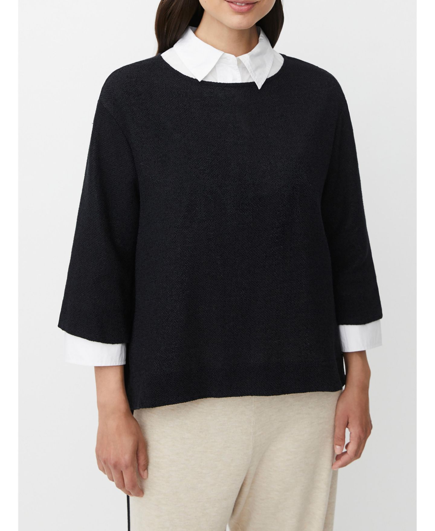 Женский топ Masai Copenhagen MaDarmi Sleeve Round Neck, цвет: Чёрный — фото 7