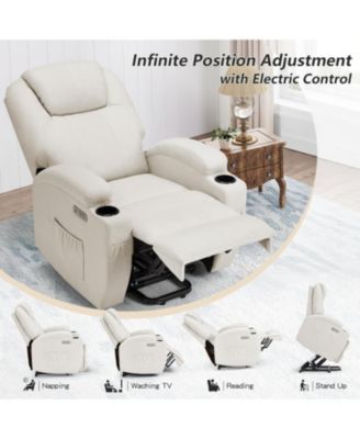 Electric Lift Chair Sofa with Side Pockets