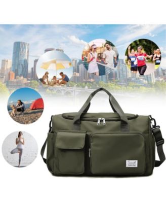 Travel Duffel Bag with Shoes Compartment Sports Gym Bag with Dry Wet Separated Pocket for Men and Women Overnight Bag Weekender Bag Training Handbag