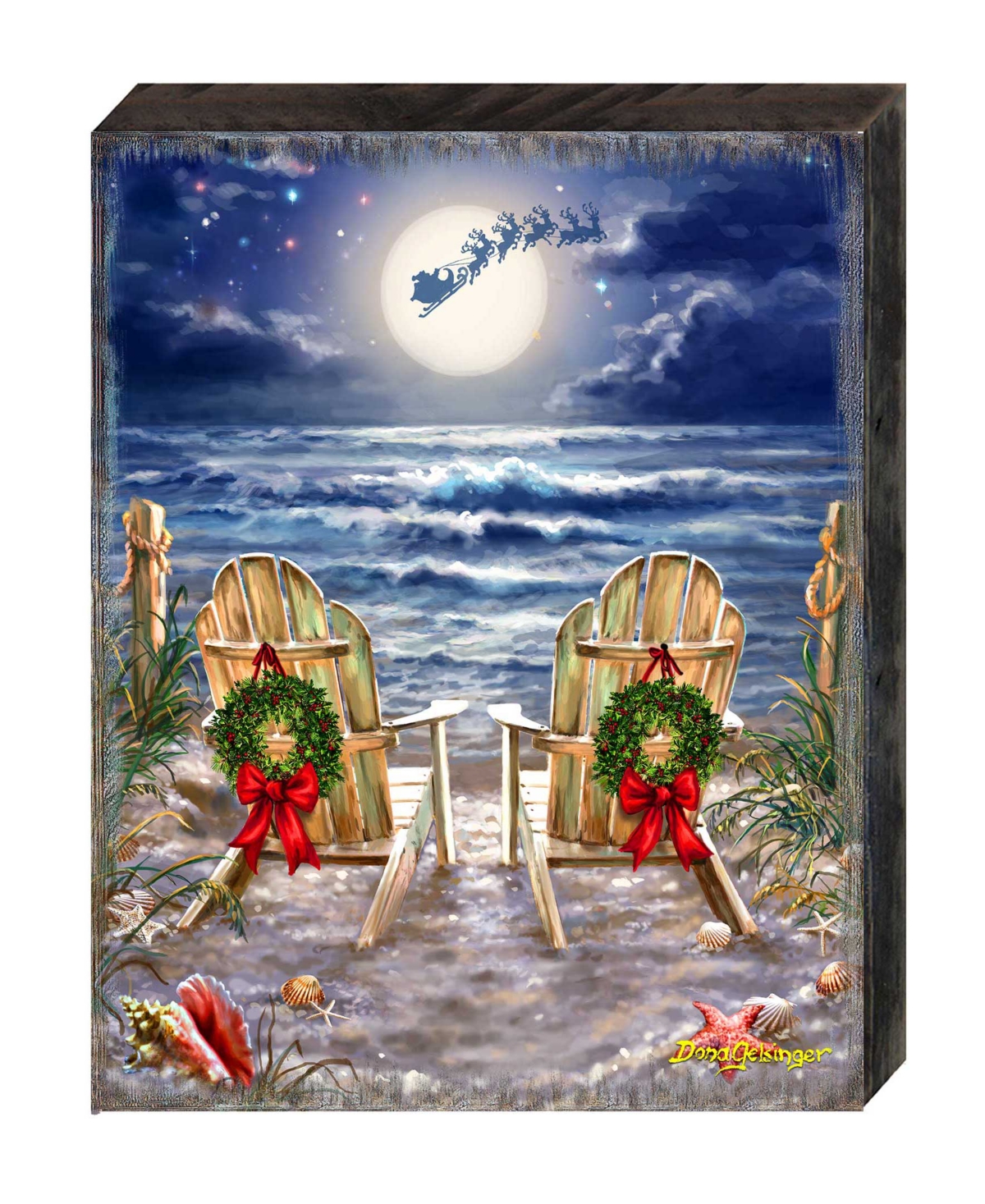 Designocracy Moonlight Christmas Wall Art By Gelsinger In Multi