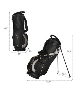 Golf Stand Bag Portable Lightweight Golf Carry Club Bag w/ 8-way Divider