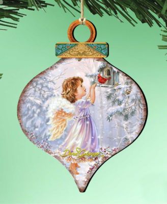 Red Robin Woodland Angel Ornament