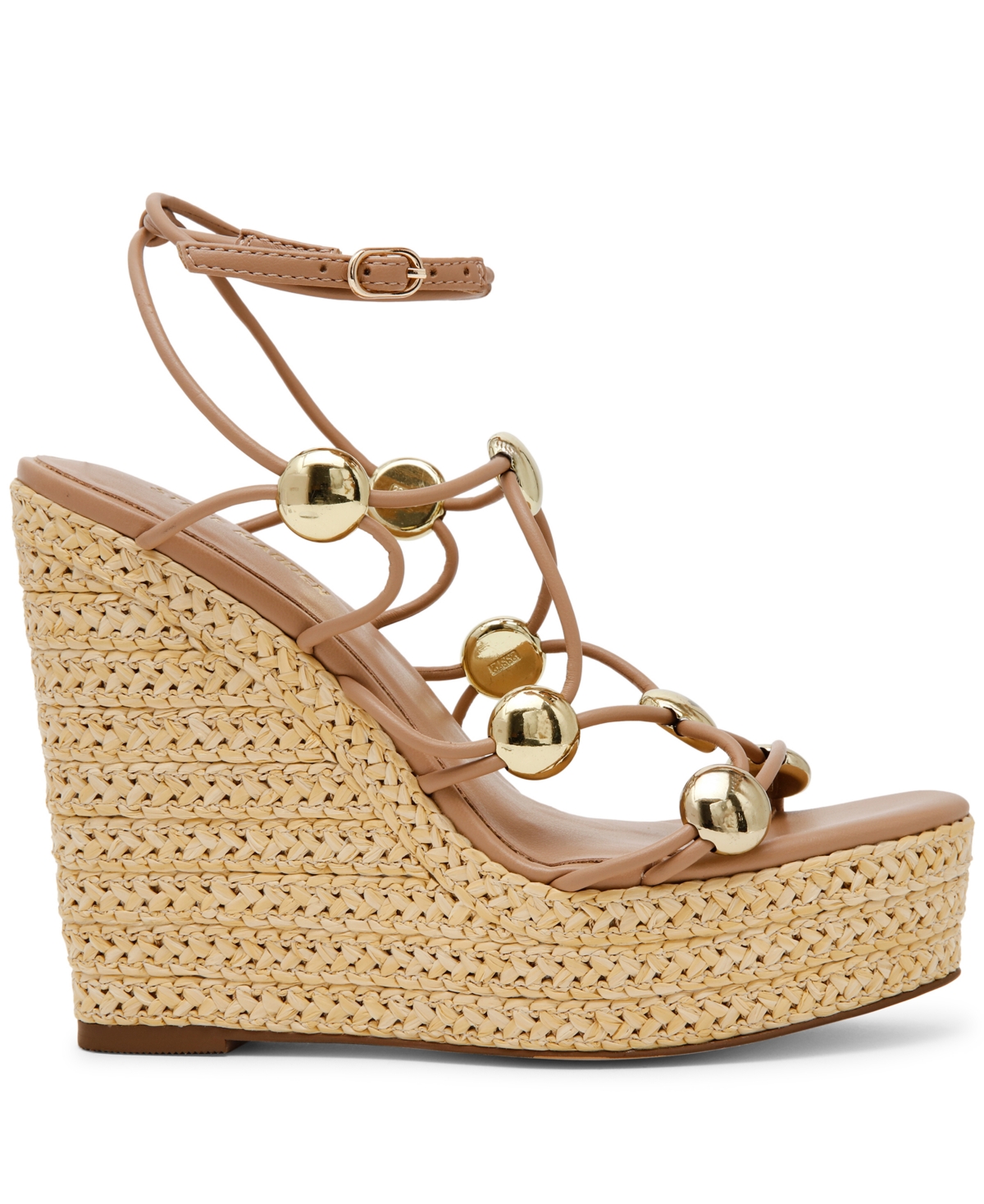 Steve Madden Women's Oaklie Studded Strappy Wedge Sandals