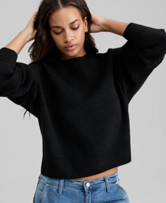 Women's Crewneck Drop-Shoulder Sweater, Macy's Exclusive