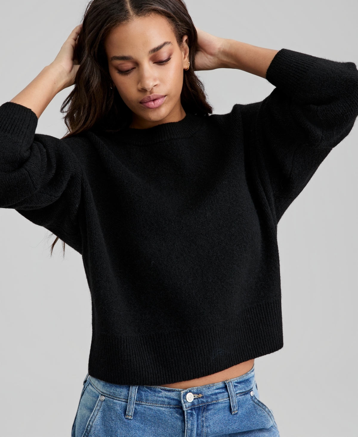 And Now This Women's Crewneck Drop-Shoulder Sweater, Macy's Exclusive