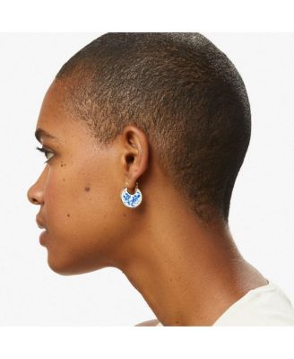 Ana Luisa Enamel Earrings - Hana Marble Blue