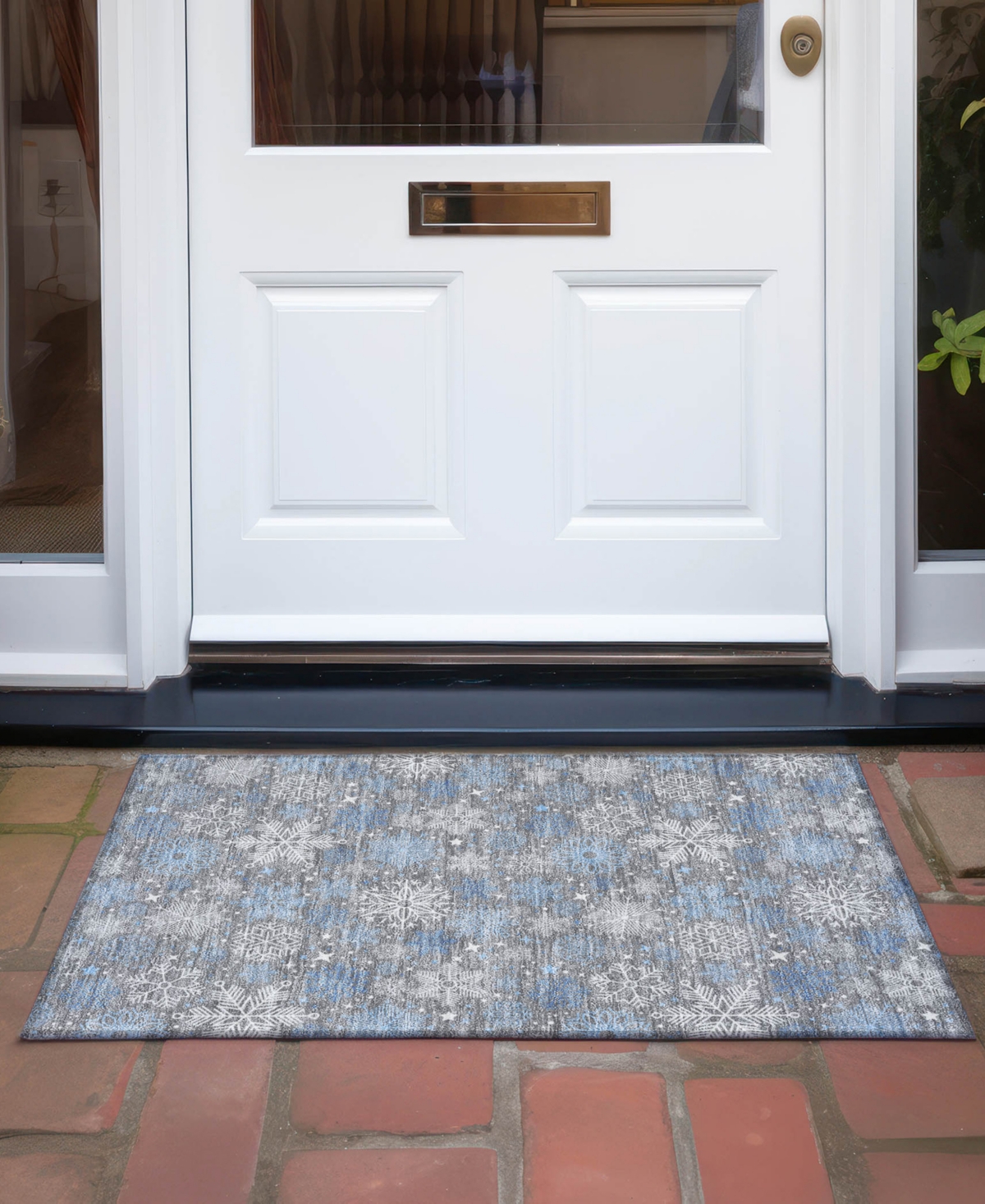 Addison Holiday Washable Indoor/outdoor Acn1823 1'8"x2'6" Area Rug In Gray