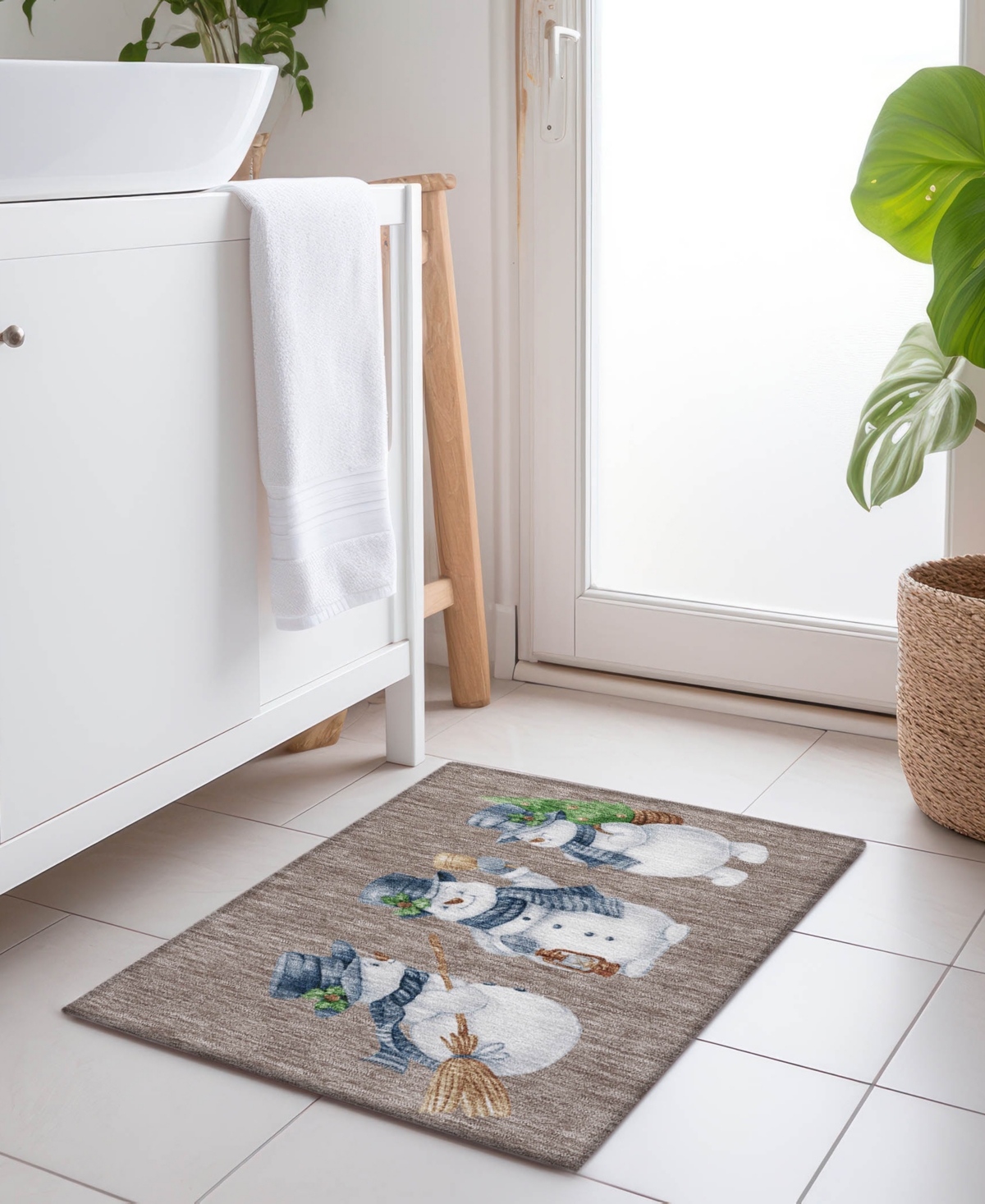 Addison Holiday Washable Indoor/outdoor Acn1826 1'8"x2'6" Area Rug In Brown