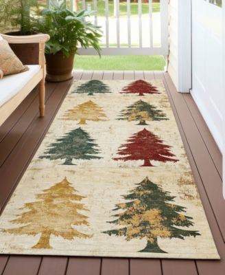 Holiday Washable Indoor/Outdoor ACN1811 2'3"x7'6" Runner Area Rug