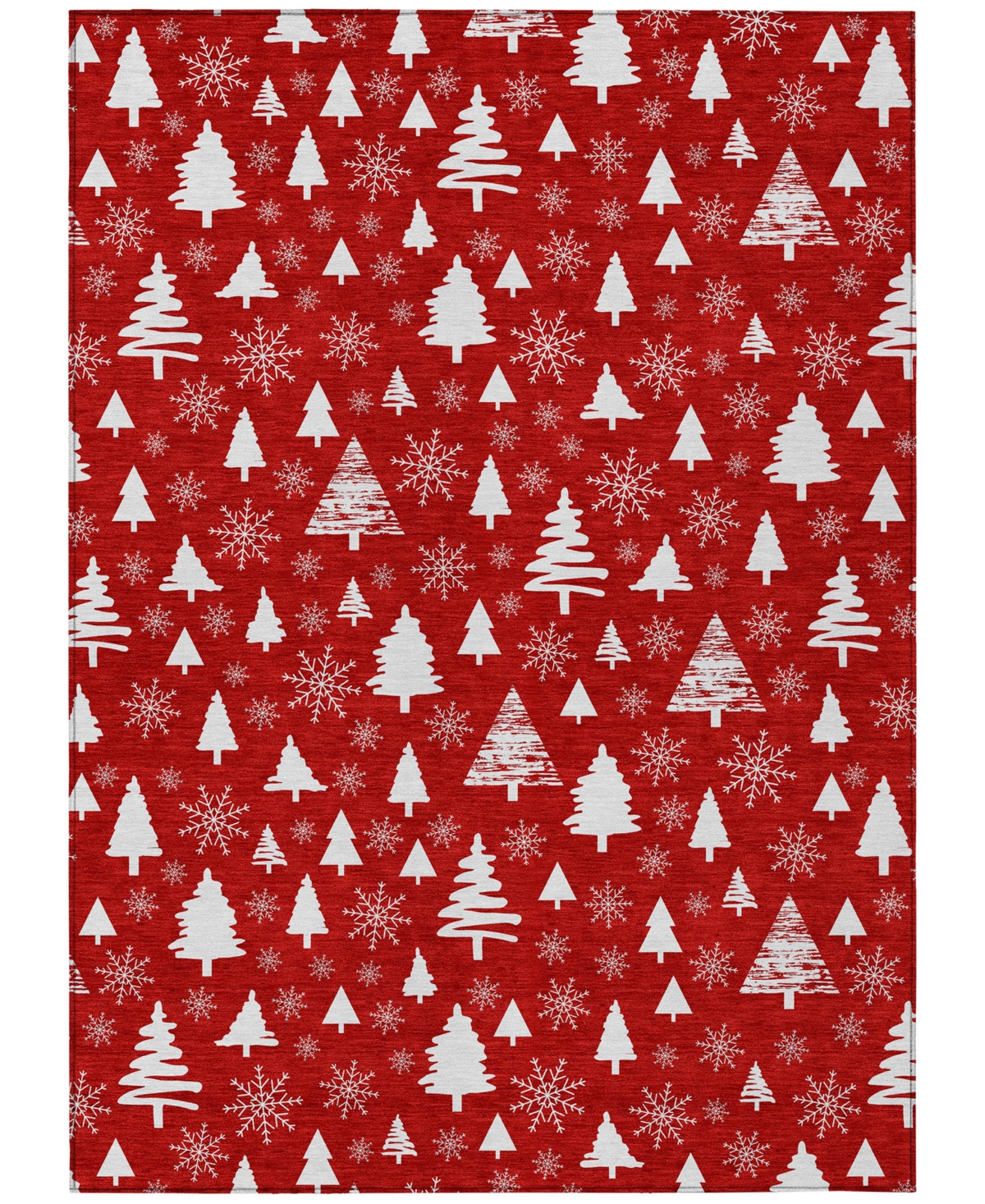 Addison Holiday Washable Indoor/outdoor Acn1815 5'x7'6" Area Rug In Red