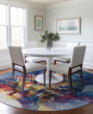 Holiday Washable Indoor/Outdoor ACN1806 8'x8' Round Area Rug