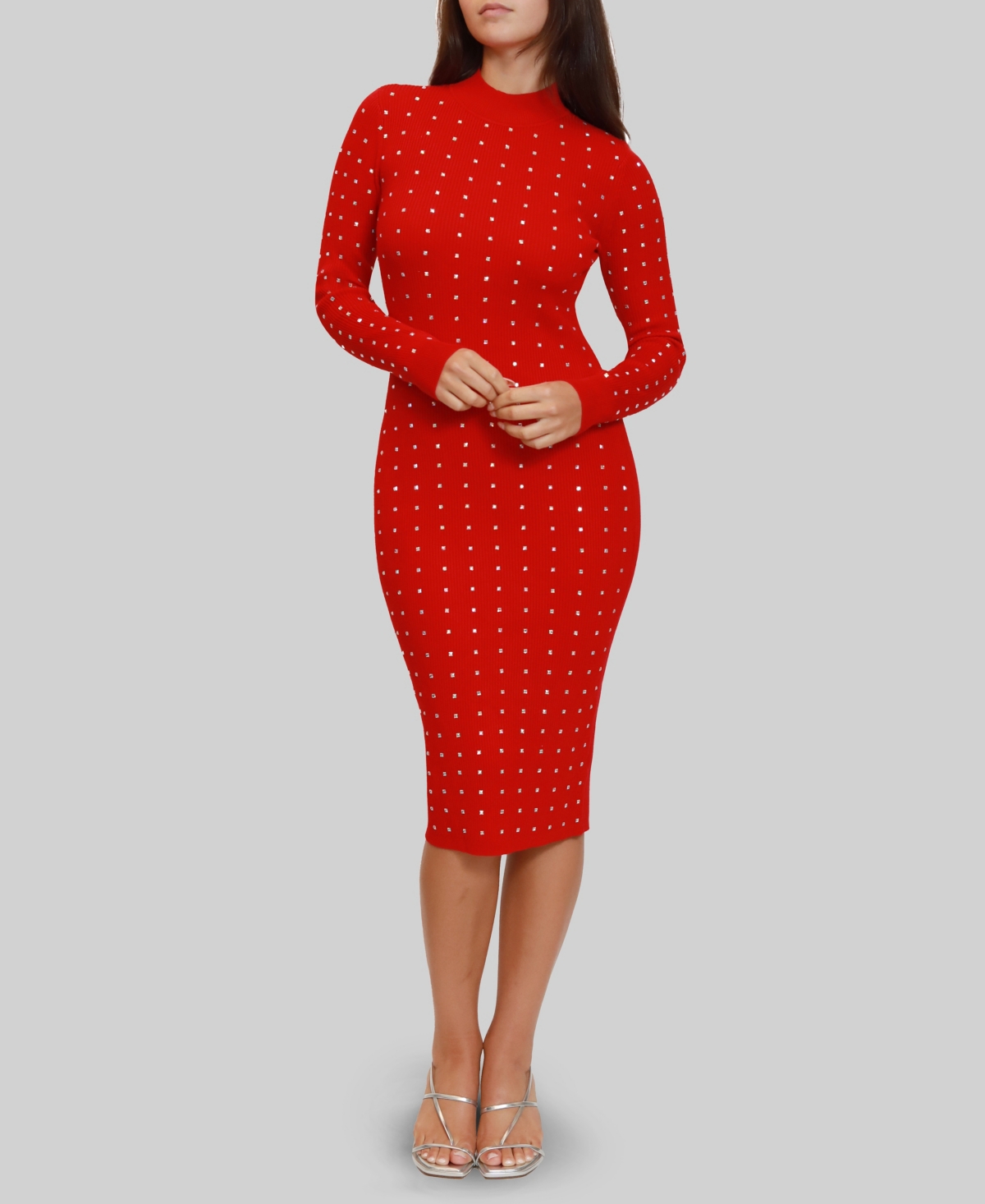 Dylan Ryan Junior's Mock Neck Dress In Red