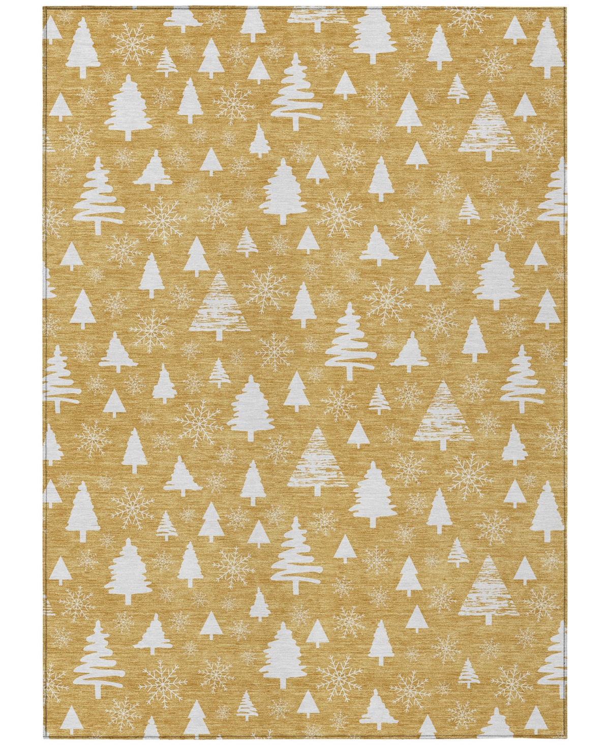 Addison Holiday Washable Indoor/outdoor Acn1815 8'x10' Area Rug In Gold