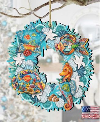 Costal Sea Creatures Wreath Ornament