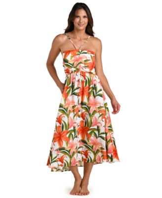 Women's Jungle Blossom Lace Up Dress