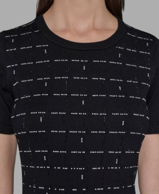 Women's Rhinestone Applique Sweater Dress